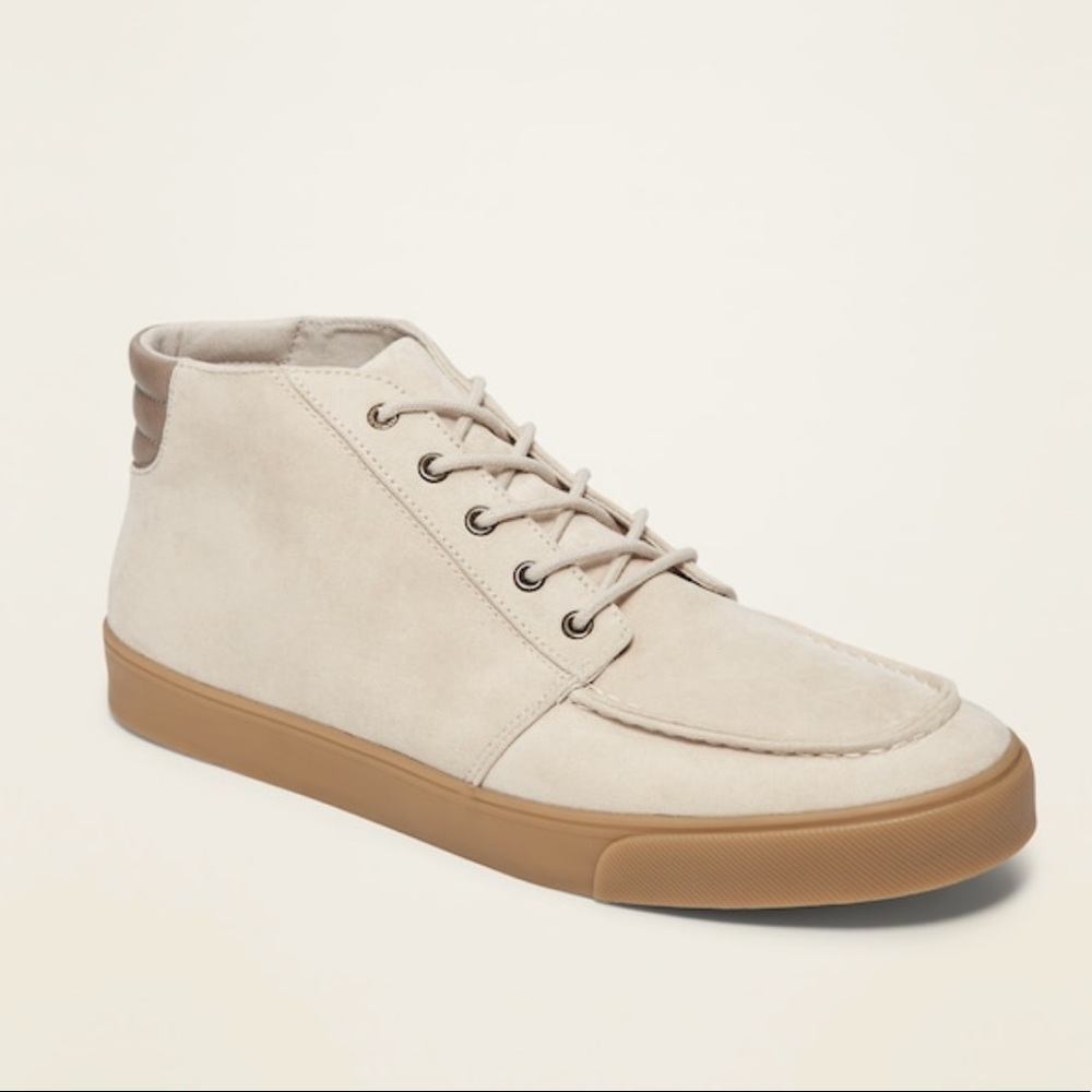 Faux-Suede Mid-Top Moccasins for Men